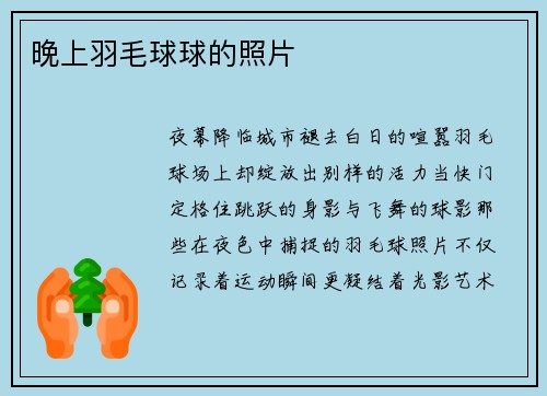 晚上羽毛球球的照片